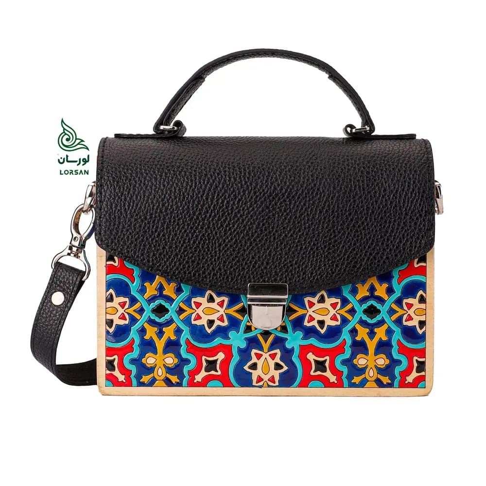 کیف چرم دوشی ترنج مشکی