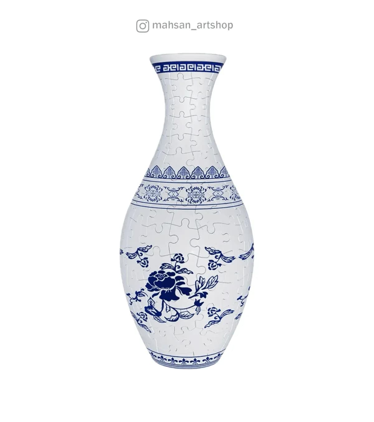 پازل سه بعدی گلدان طرح مینیمال (قابل استفاده برای گل طبیعی)