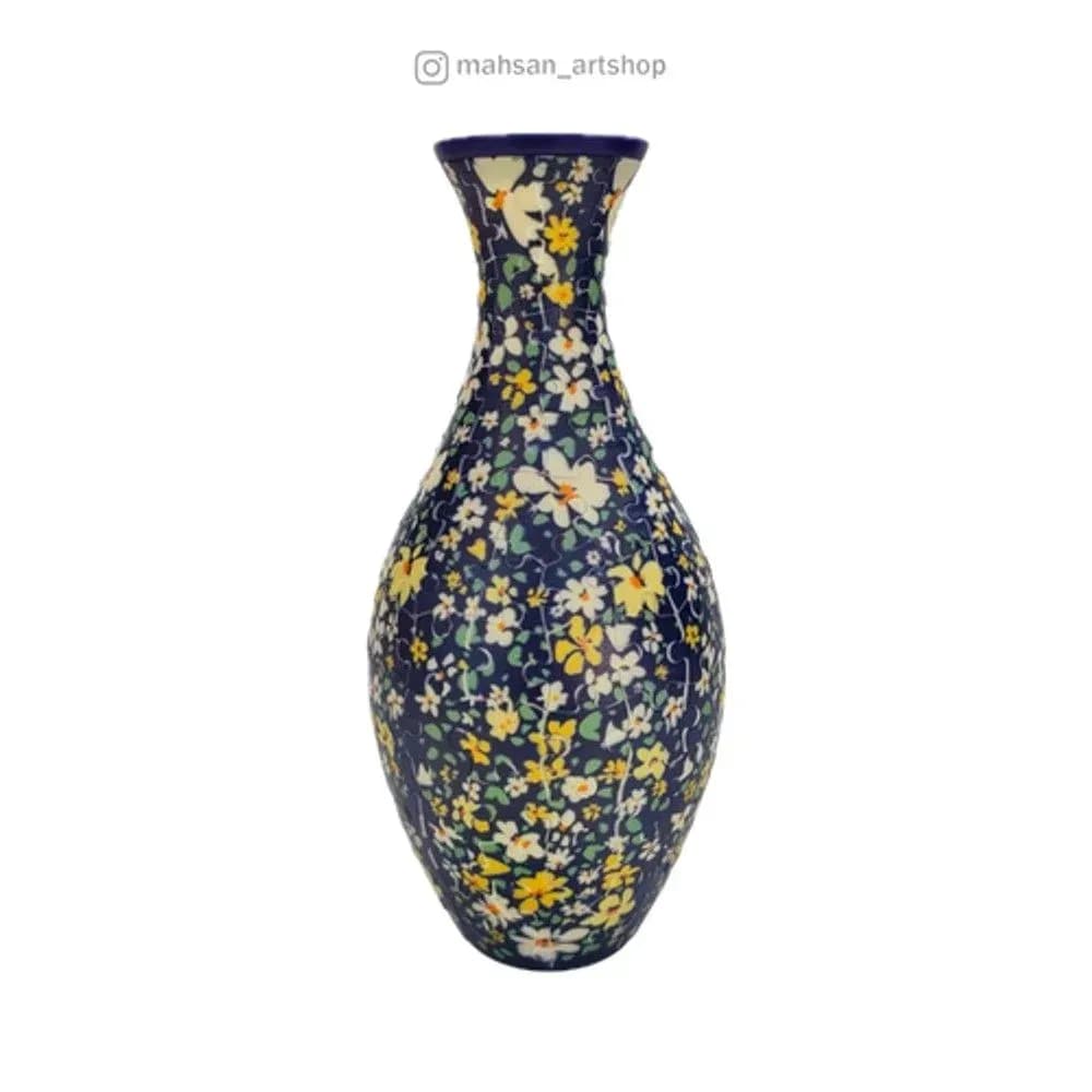 پازل سه بعدی گلدان طرح شکوفه بهاری (قابل استفاده برای گل طبیعی)