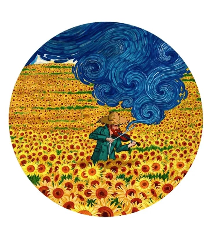 مینی پازل گلکسی طرح افتابگردون (بسته بندی شیشه ای)
