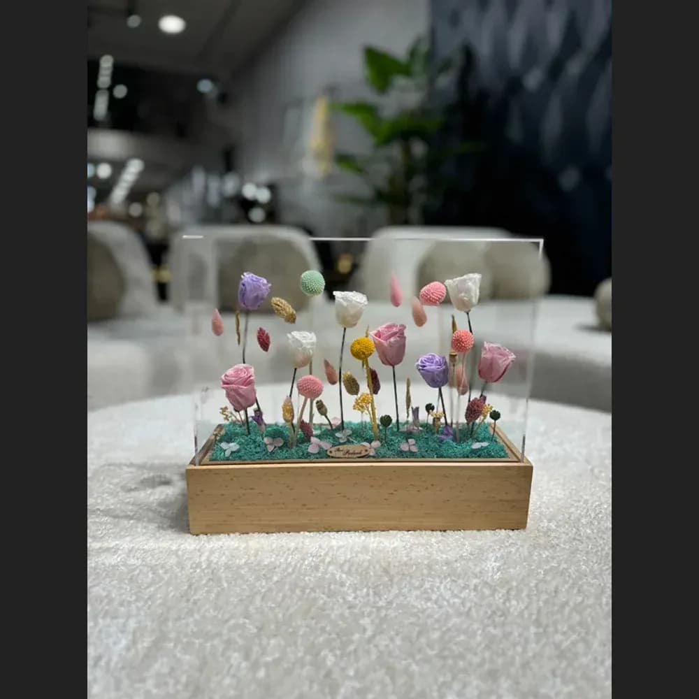 باغچه‌ی شیشه‌ای گل‌های جاودان