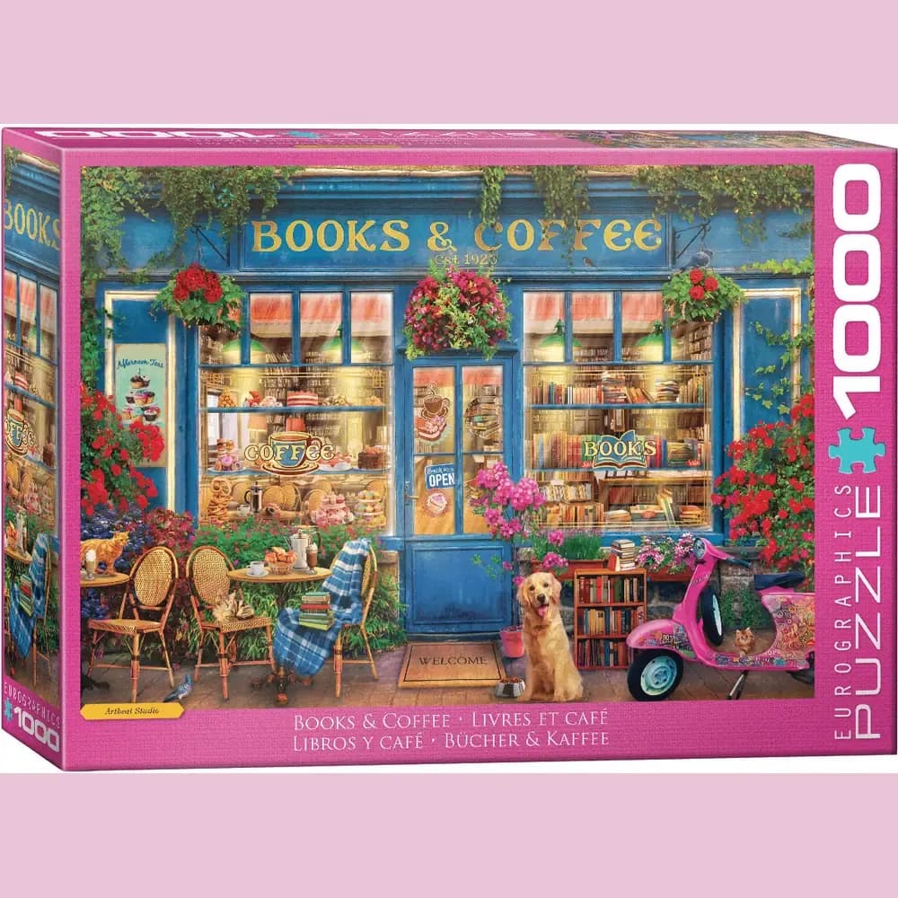 پازل 1000 تکه Books & Coffee