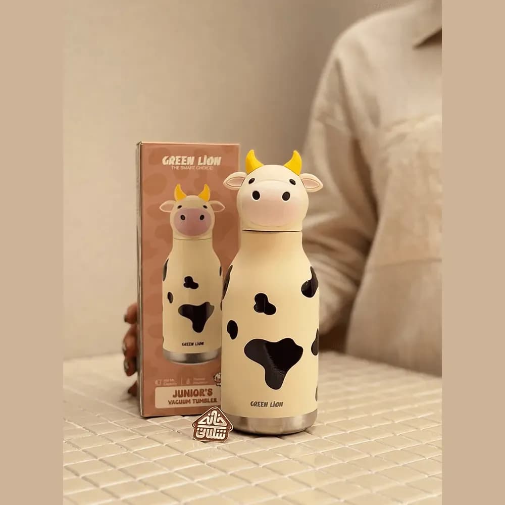 بطری دوحالته استیل طرح گاو