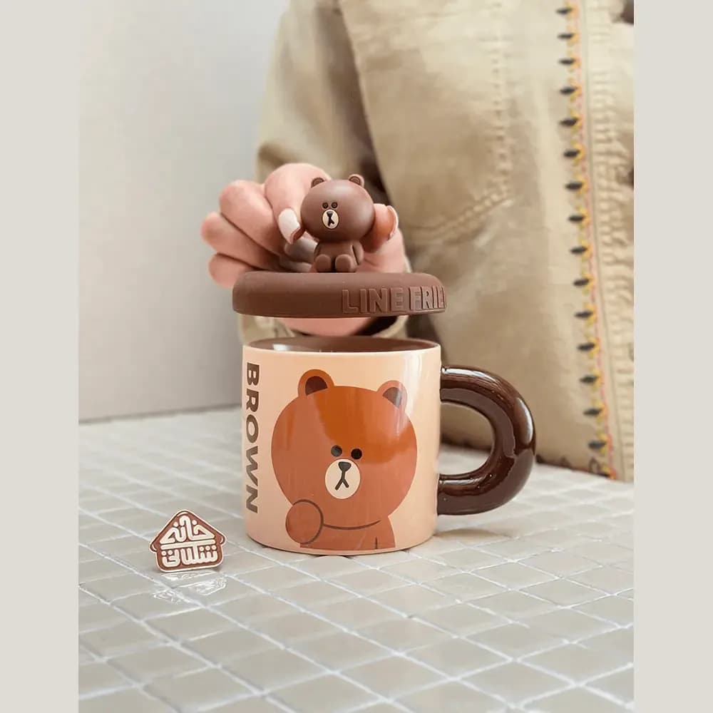 ماگ درب سیلیکونی حیوانات بامزه