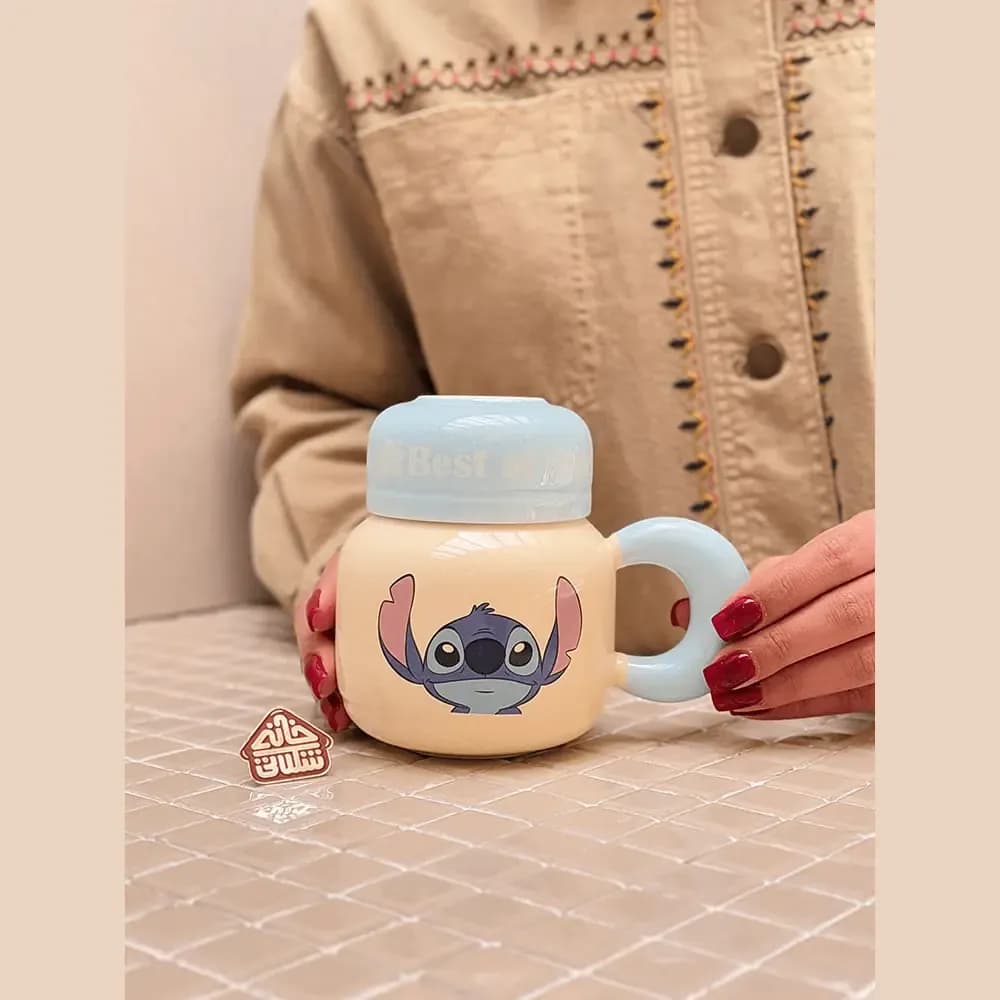 ماگ درب‌دار استیچ و آنجل