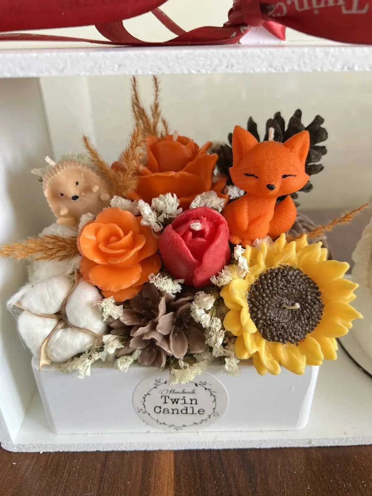 باکس شمع گل Autumn پاییزه لوکس پلکسی