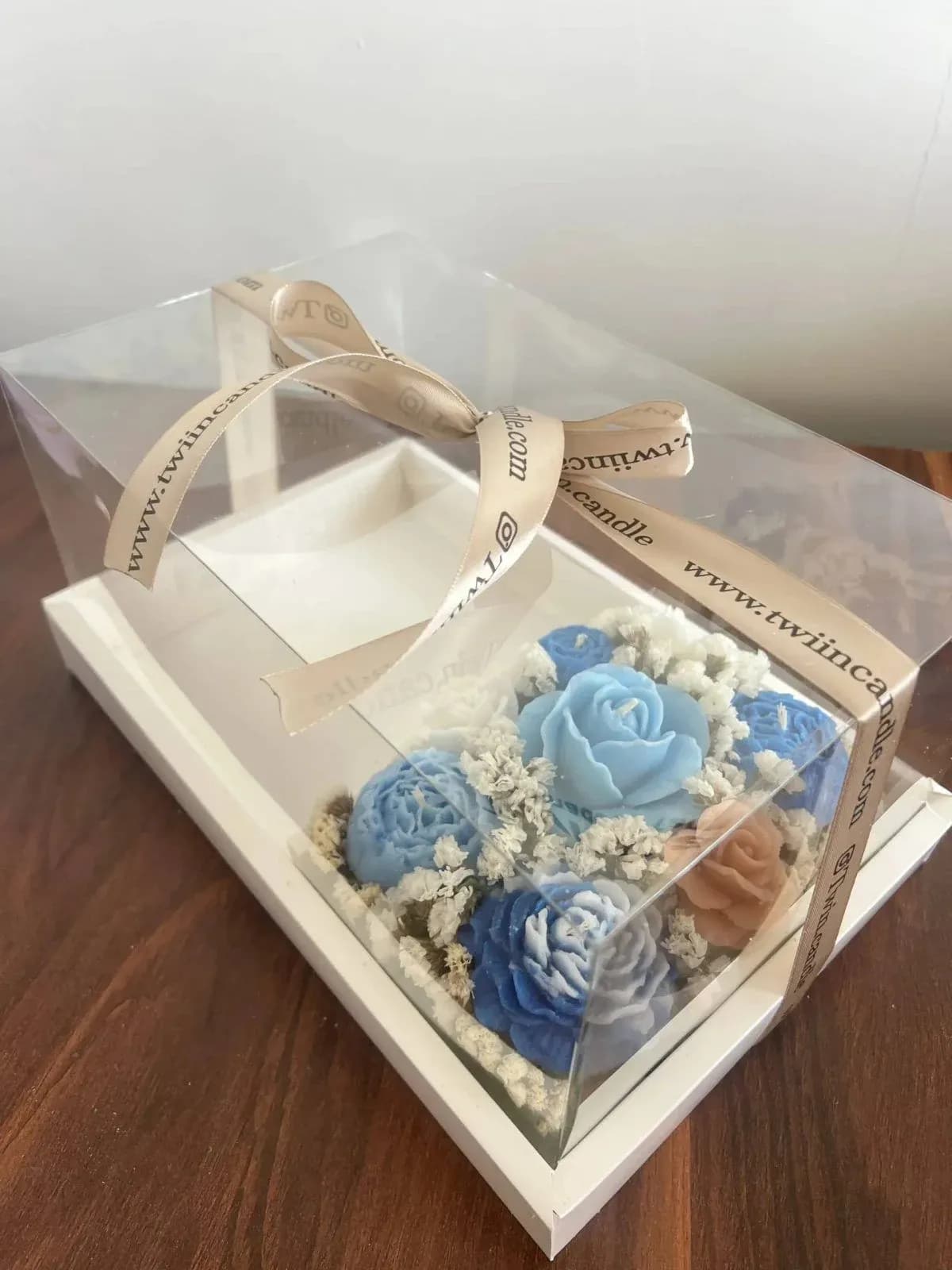 باکس شمع گل Blue طلقی
