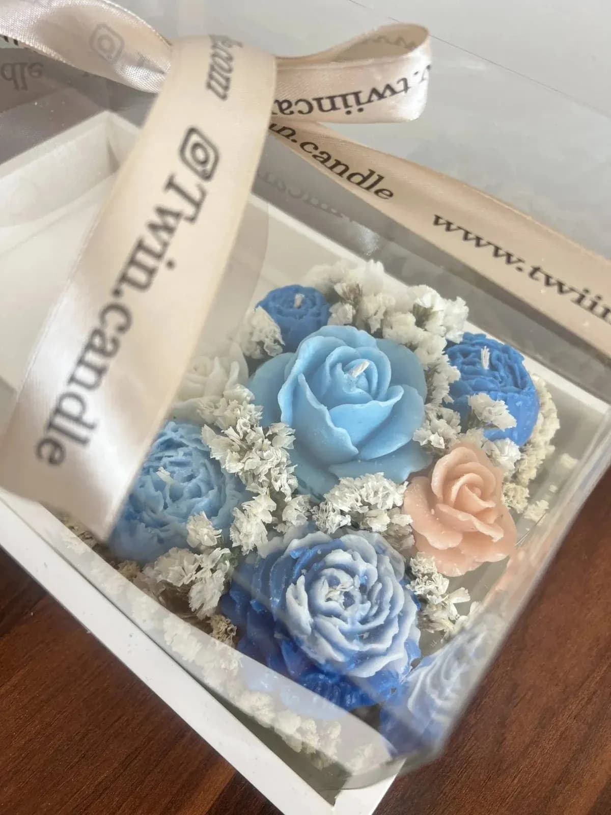 باکس شمع گل Blue طلقی